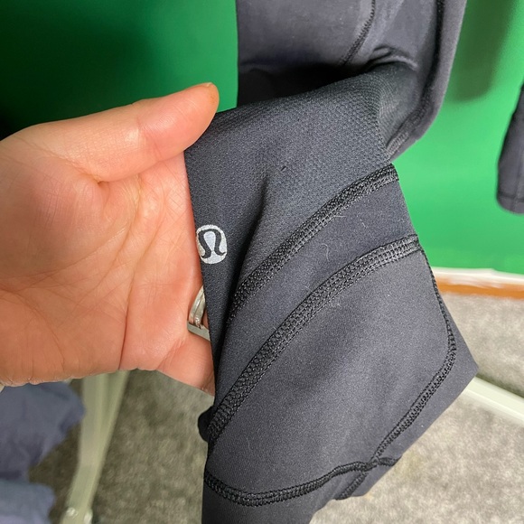 Lululemon Athleta Black Capris Mesh Mix Sz 4 Sell As Is - Picture 7 of 8